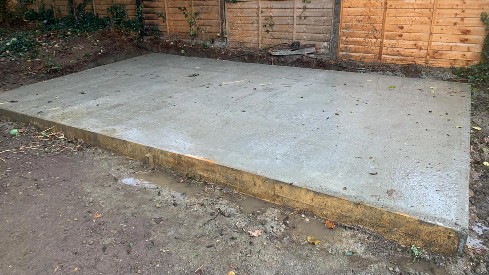 Concrete Base poured and set